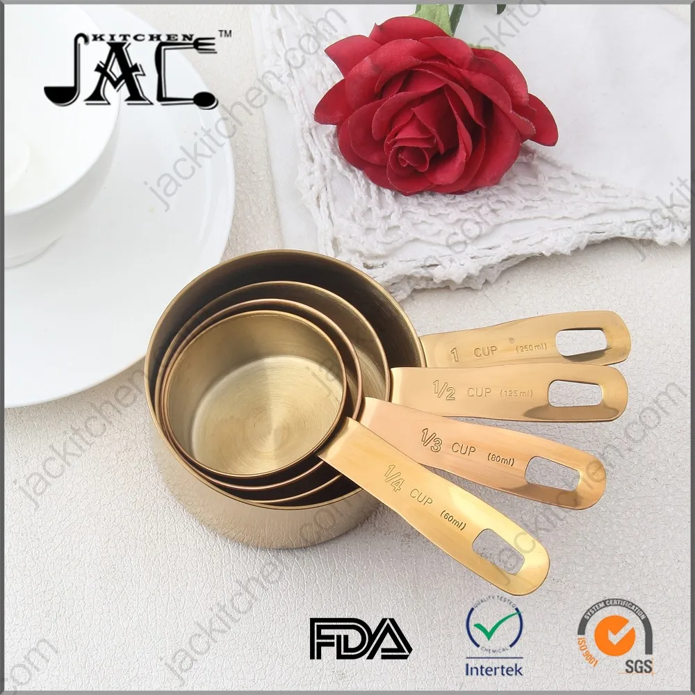 Luxurious Look Copper Plated Stainless Steel Measuring Cup