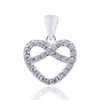 POLIVA SALE OFF Jewely Sterling Silver Diamond Cubic Zirconia Pave Bezel Setting Hola Necklace Pendants
