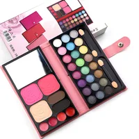 

High quality low price 33 Color wallet makeup eyeshadow palette with mirror low MOQ wallet eyeshadow palettes private label