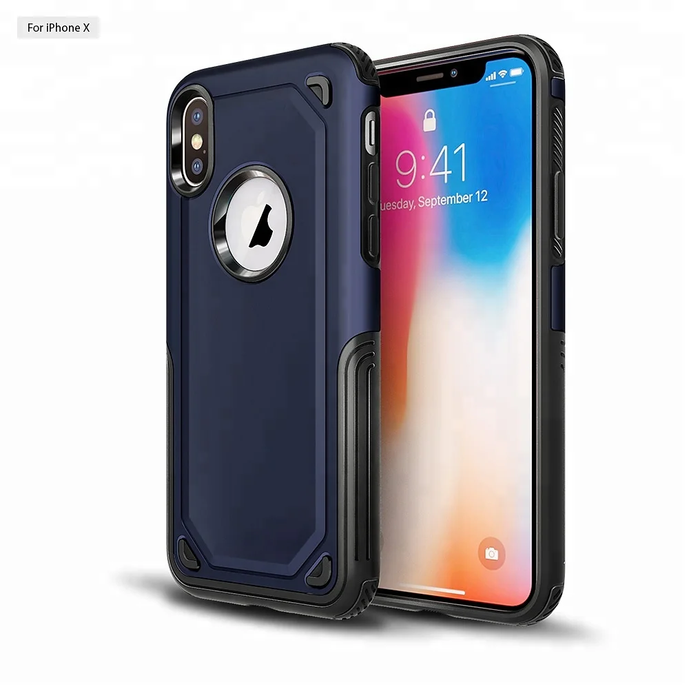wholesale fashion design mobile tpu pc hybrid back cover hard shell for iPhone x 6 7 plus shockproof armor phone case