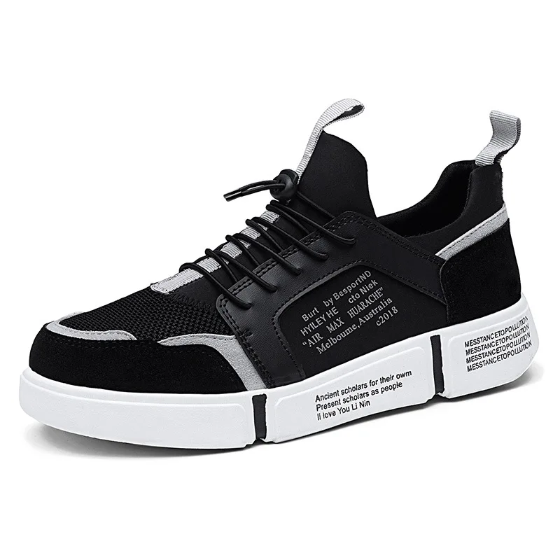 

New Latest design Mens Platform Outdoor Sports Shoes Skate Sneakers, Black or custom color