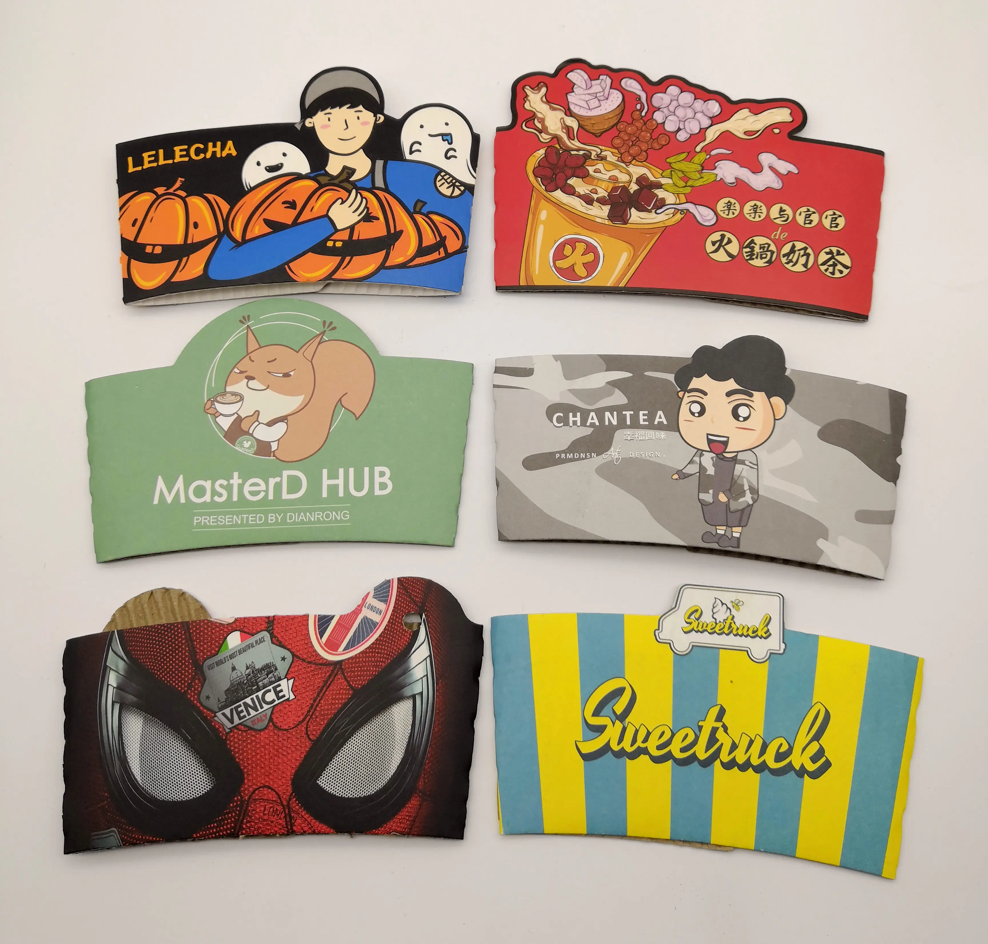 
Custom printed paper cup sleeve for hot coffee drink 