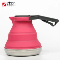 

1.5L/508oz Collapsible Silicone Stainless Steel Bottom Non-toxic Foldable Heat Resistant Food Grade Tea Kettle