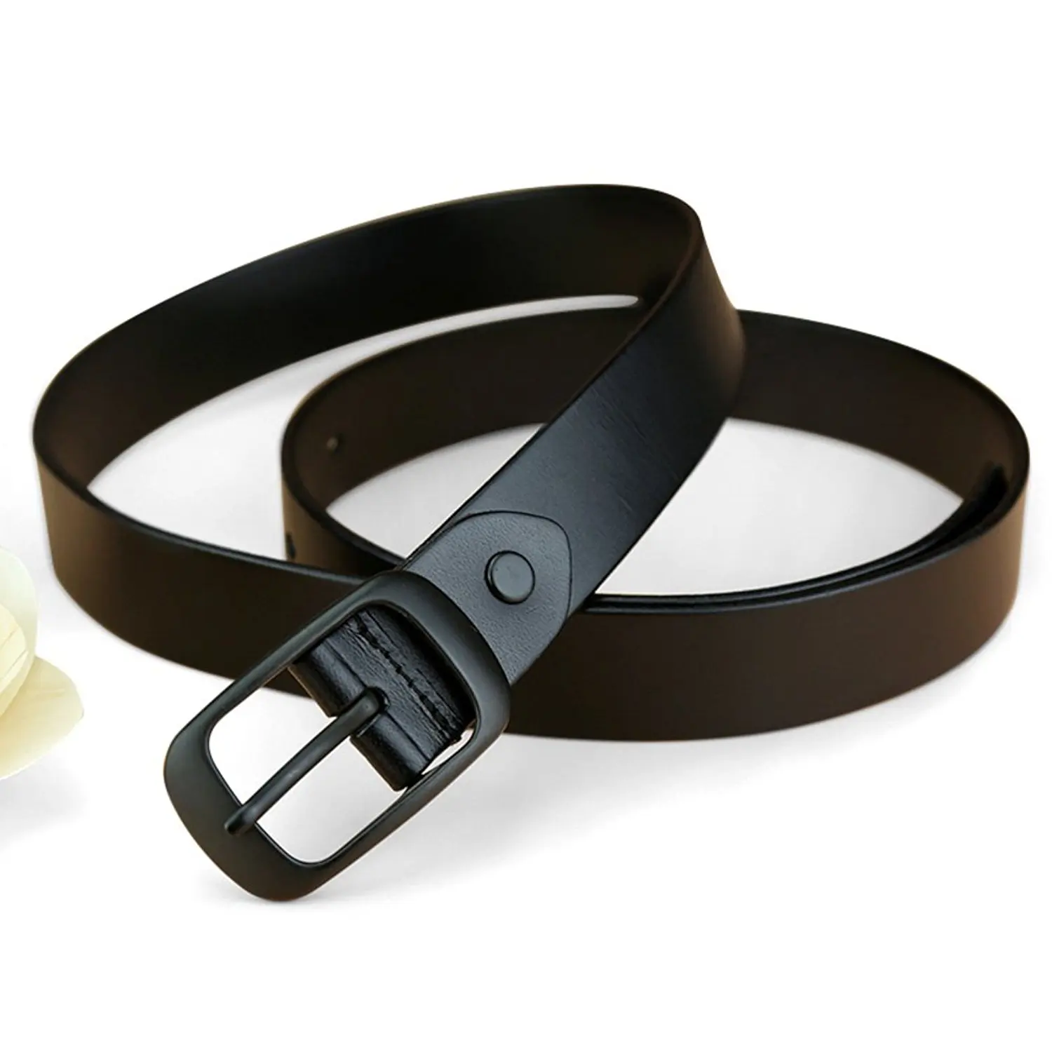 Leather Lady Decorative Narrow Band Belt,Service Dress Simple All-purpose Girdle