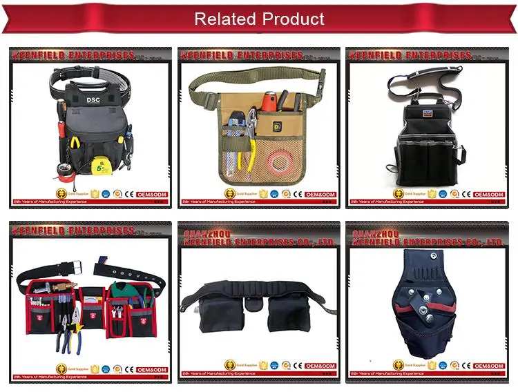 2018 New Products Cheap Durable Carpenter Waist Leather Tool Belt Bag