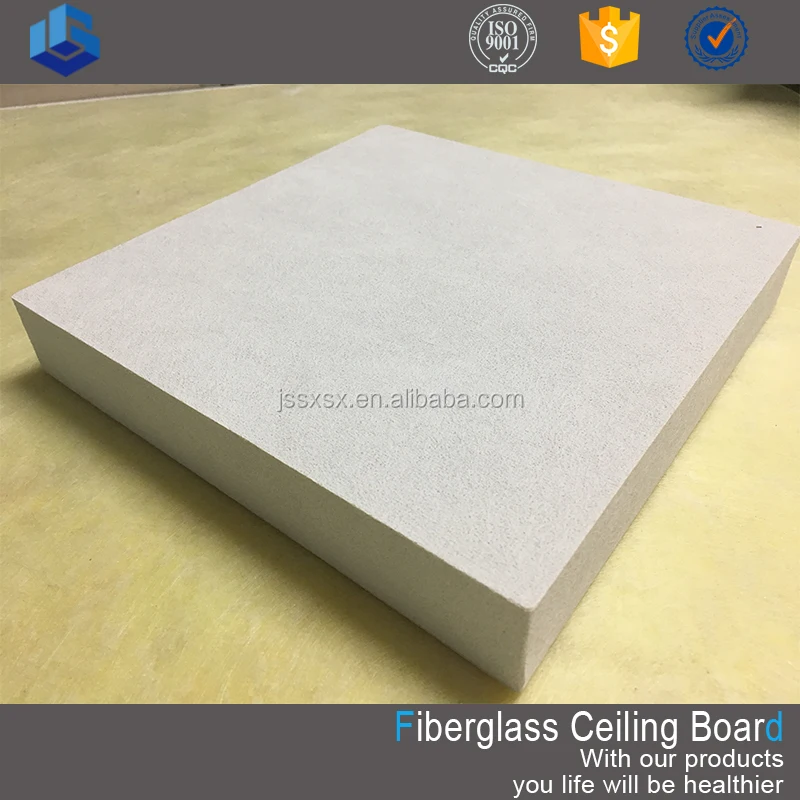
Soundproof Acoustic Suspended Fiber Glass Wool false ceiling sheets 