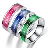 Temperature Emotion Feeling Engraved Letters Customize Rings Mood Ring