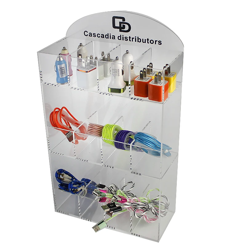 Factory Customize 3 Tiers 12 Compartments Acrylic Cell/mobile Phone