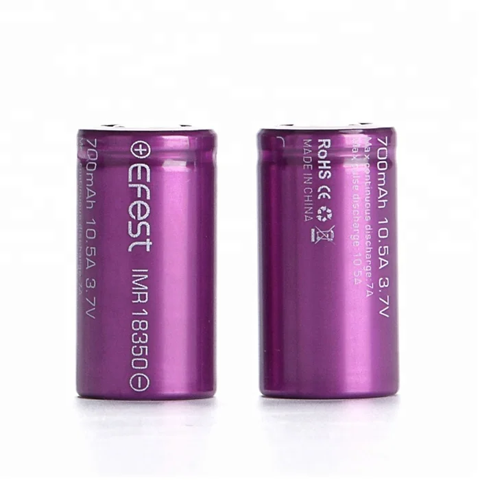 Factory direct selling torch light rechargeable battery Lithium ion Battery 18350 3.7v