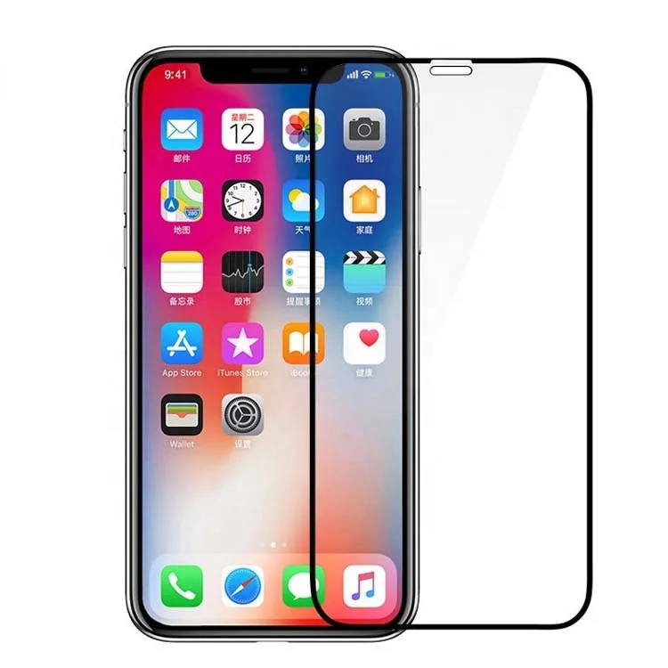 

Premium 5D Cold Carving Full Glue tempered glass screen protector for iphone XR