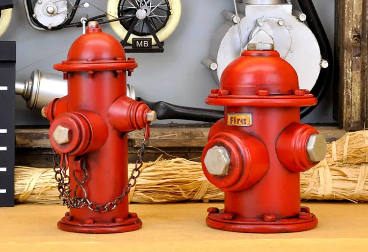 Vintage Style Metal Coin Saver Iron Fire Hydrant Shape Money Box