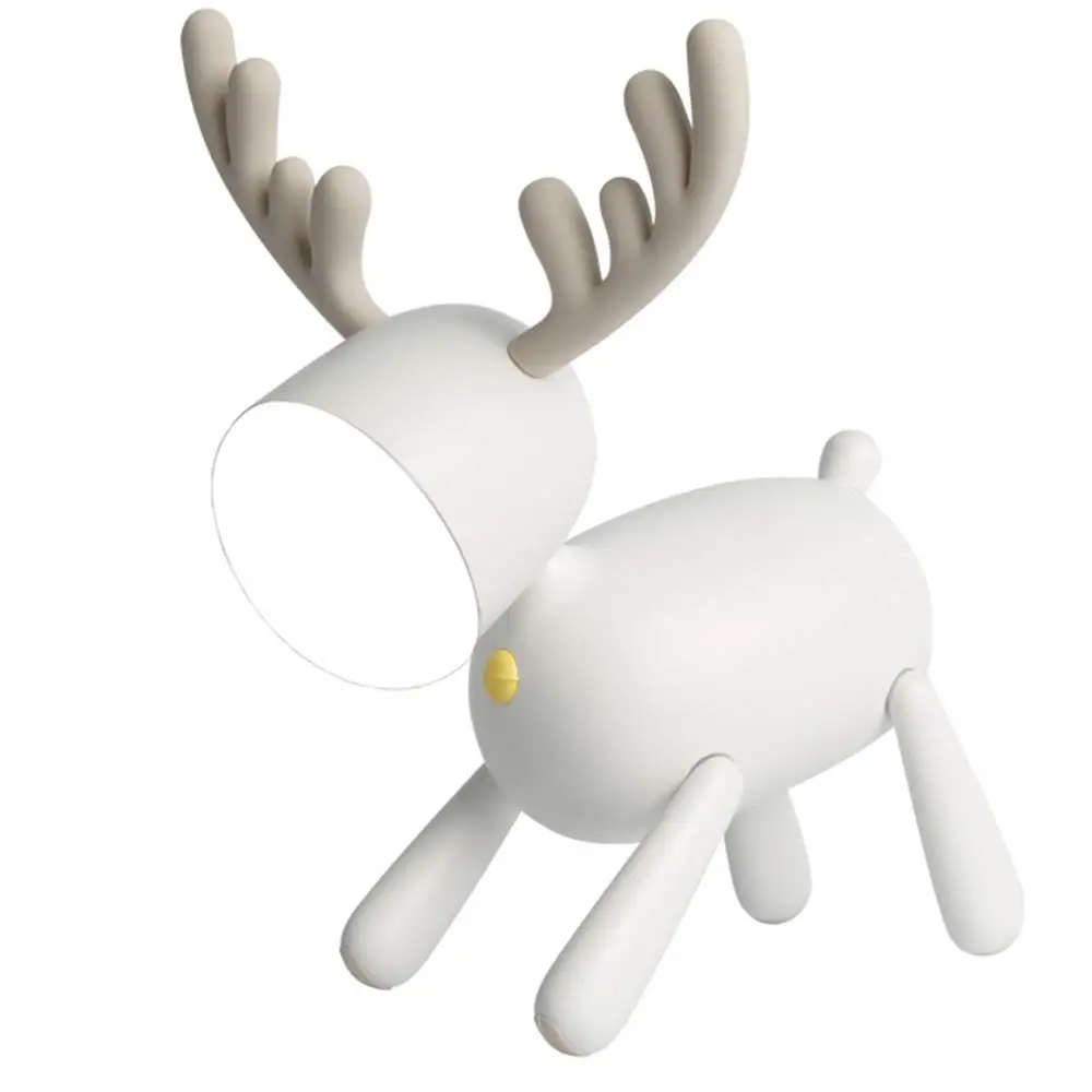 Unique Deer Mood Night Light USB Charging Table Lamp Timing Function 360 Degree Rotation