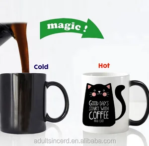Image of Super Cool cat Mugs Color Change Ceramic Coffee Gift For Friend Heat Reveal Magic Mugs