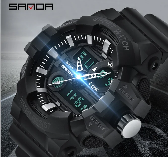 

Sanda Electronic Watch Tactical Soldier Men's Multifunctional Sports Waterproof Nightlight Outdoor Student Watch
