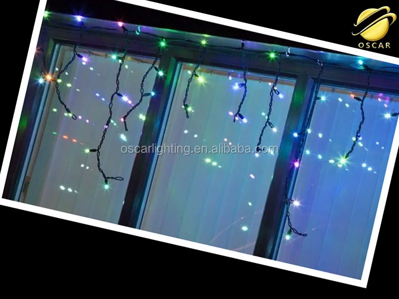 ce rohs PVC cable garland led rain IP44 waterfall icicle lighting outdoor