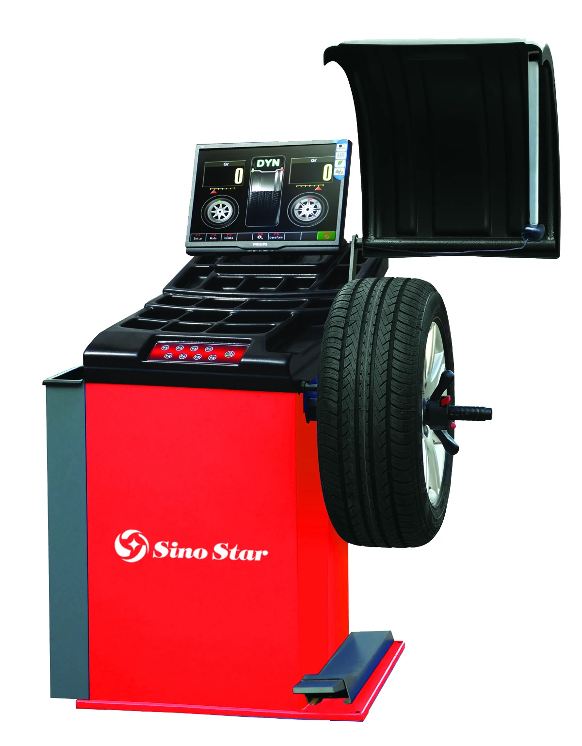 Professional Model Wheel Balancing Machine With Hood / Used Tire