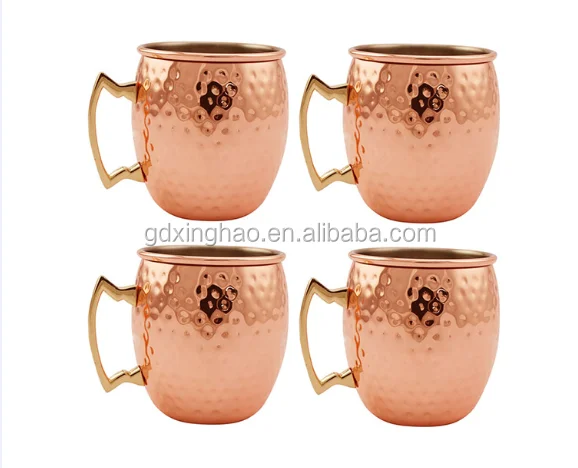 

Moscow Mule Copper Mug Sublimation Copper Plated Stainless Steel Mug Engraved Beer Drinking Mug