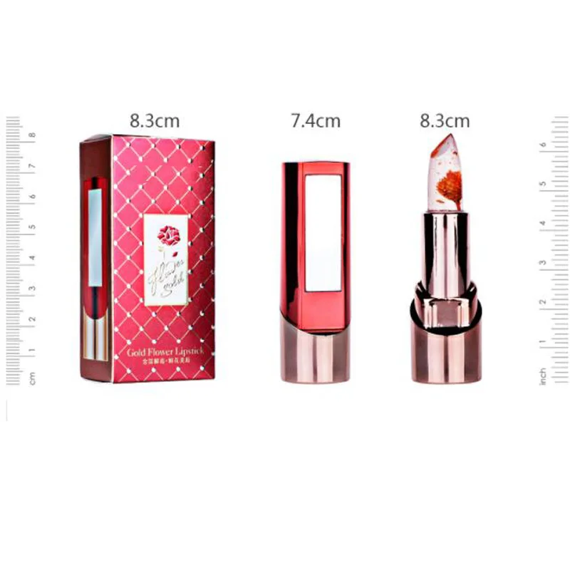 

Private Label Wholesale Transparent Colors Flowers Jelly Lipstick, Customized