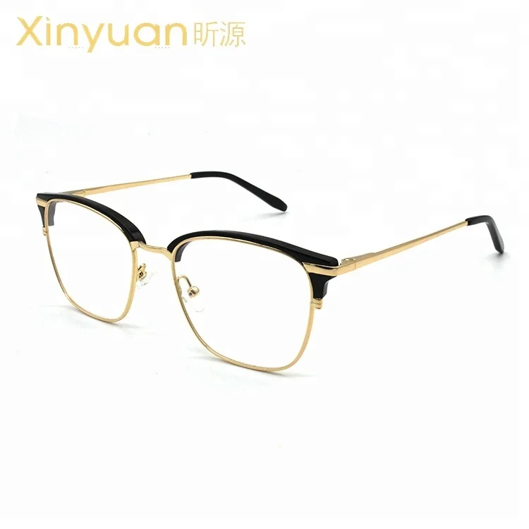 

2019 High quality metal optical frames with acetate frame folding metal frames