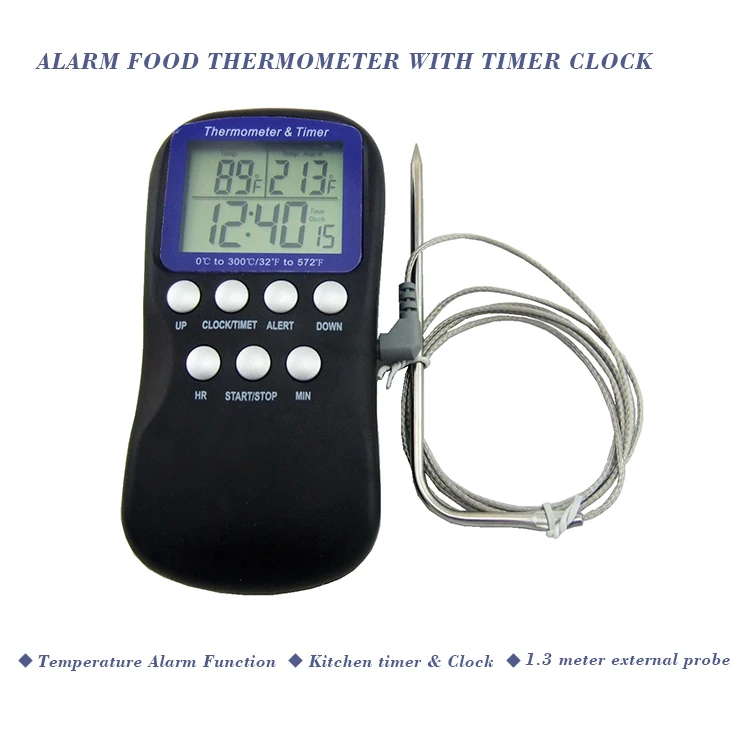 Hot Selling Digital Milk Candy Thermometer With Clock,Alarm And Timing ...