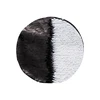 Sublimation Custom Flip Sequin Adhesive Round Black with White