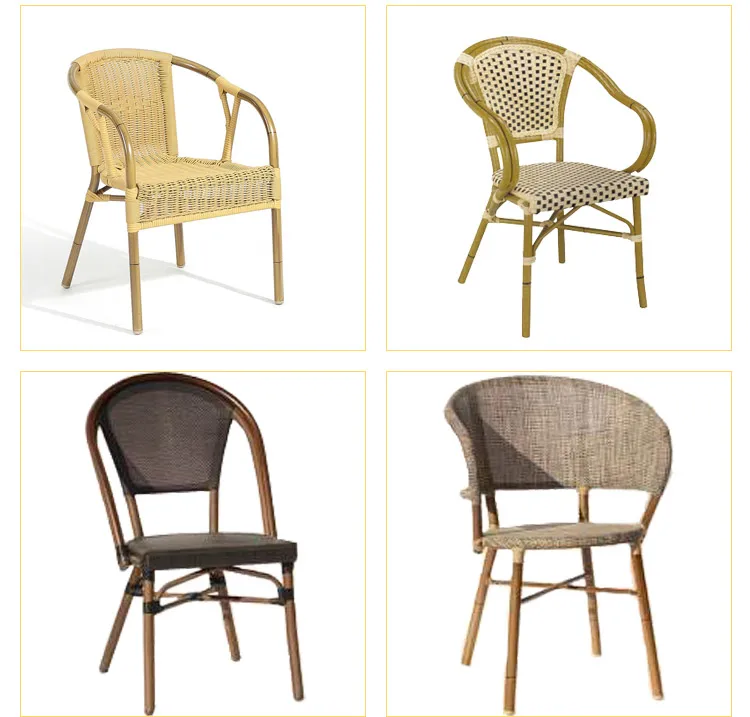 Aluminium Rattan Modern Design For Cheap Metal Restaurant Furniture Chair