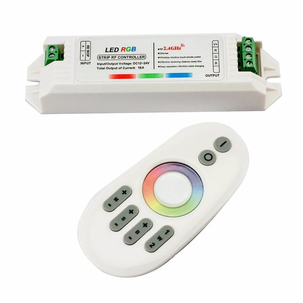 12V 4 zone 2.4G RF Remote Full Touch RGB Led controller For Strip 5050