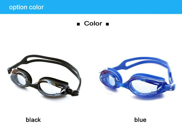 Hersvin Nearsighted Swimming Goggles 0 to 800 Myopic Shortsighted Anti Fog Blue 