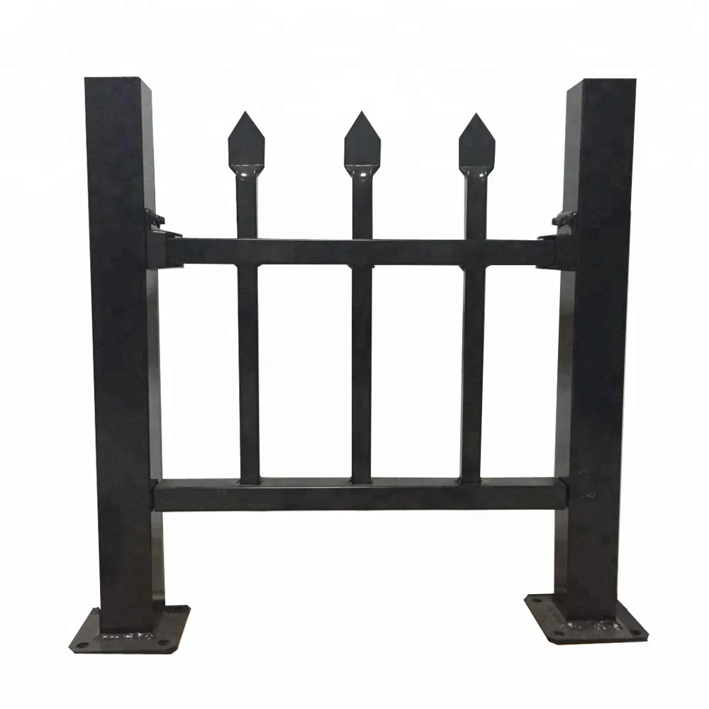 Factory Direct Powder Coated Square Tube Cheap Wrought Iron Fence