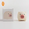 Portable Cute pig Silicone Led Night Light,Rechargeable Dimming Night Lamp