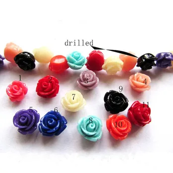 coral rose beads