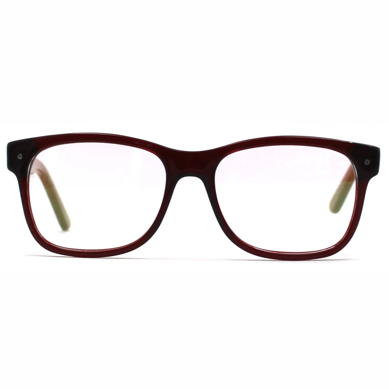 

New brand design full frame acetate fiber optical frames, Black, red