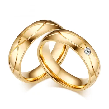 Single Stone Ring Designs Wholesale 14k Gold Stainless Steel Wedding