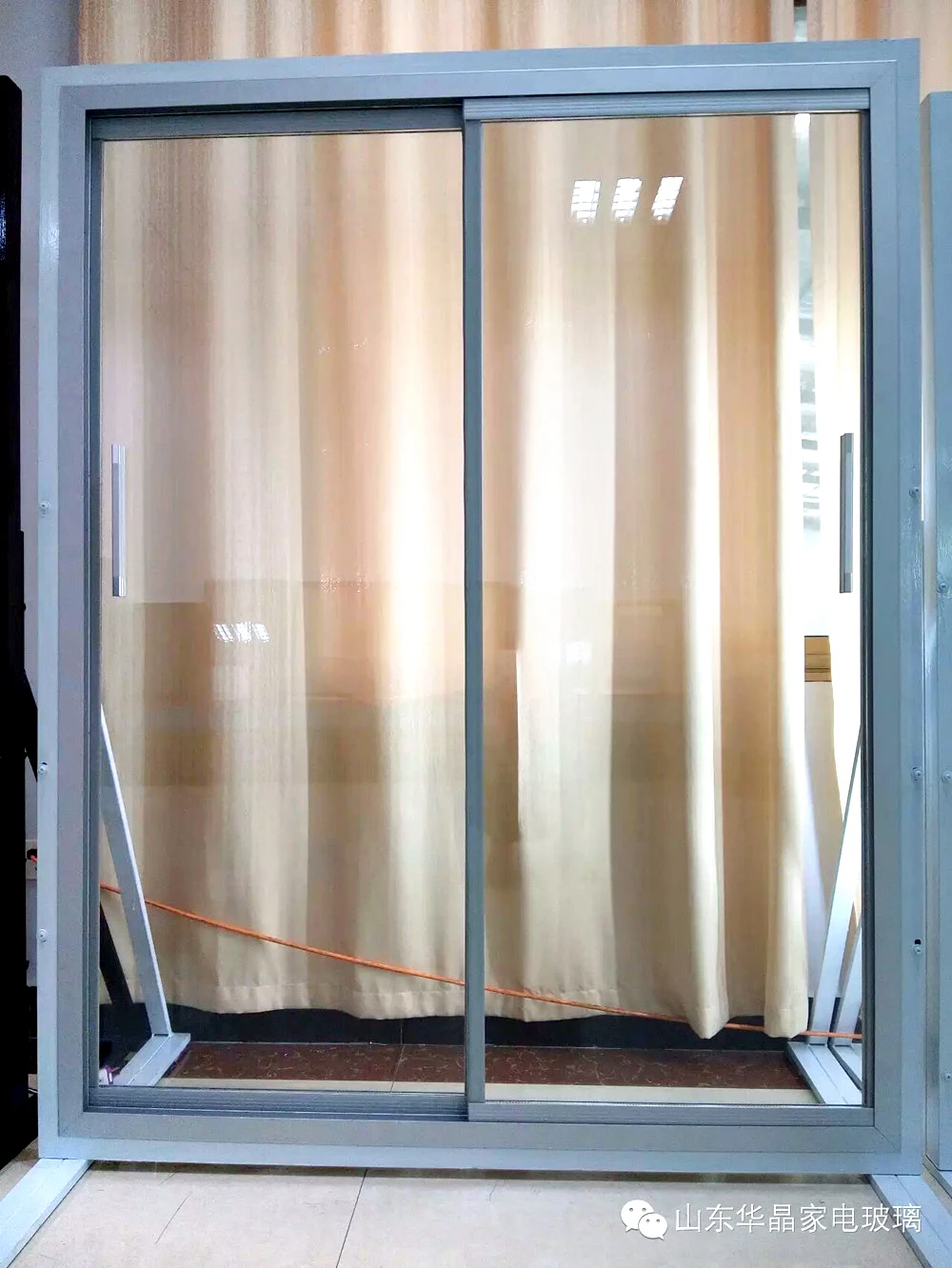 Anti fog electric heated display cabinet sliding glass door