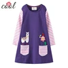 2019 little girls frock design flower girls dresses long sleeve embroidered animal patterns
