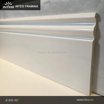 Intco Waterproof 15cm White Flexible Skirting Board Profiles View