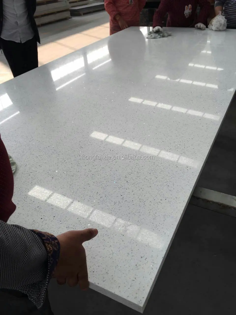 Glacier White Quartz Countertop/white Mirror Fleck Quartz Stone