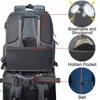 Logo waterproof smart usb phone charging bag camera insert bag laptop knapsack hiking backpack