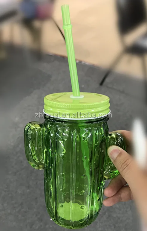 Стеклянный стакан с трубочкой. Диспенсер (лимонадник) зеленый. Банка кактус. Керамическая банка кактус. Лимонадник диспенсер для напитков.