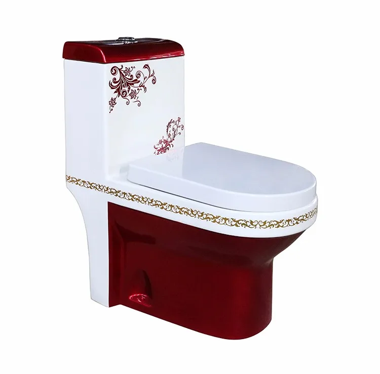 Sanitary Ware Flower Red Color Ceramic Toilet Bowl Buy Red Color