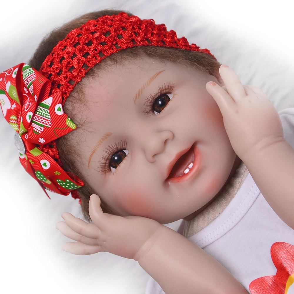 
Wholesale Reborn Doll Girl Baby Newborn Doll 22 Inches 55 cm Lovely Reborn Baby Dolls Silicone Vinyl Kids Playmate Baby Toys 