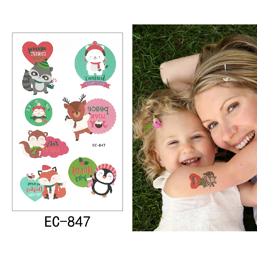 

EC401 -- EC-871 Lovely Face Stickers Temporary Tattoos for Kids, Colorful / customized