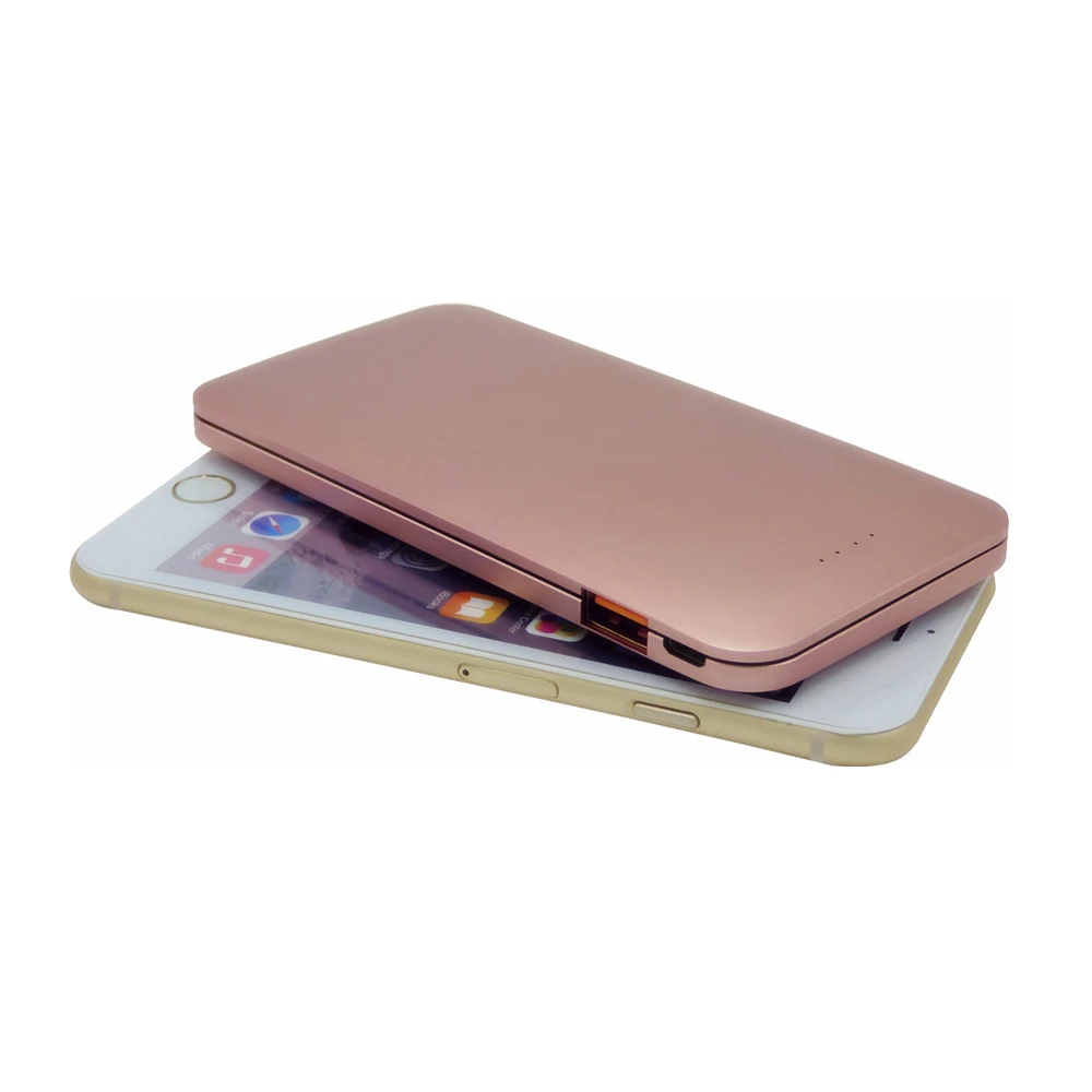 

New arrival free samples rechargeable mini power bank 5000mAh, Customzied