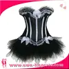 Black Cupless Short Corset Tulle Dress