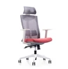 High Back Manager Office Computer Table Chair White Frame Ergonomic Swivel Mesh Chair