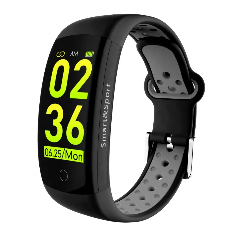 Q6S Fitness Bracelet IP68 Waterproof Smart Wristband Support Multi-sport modes Pedometer Blood Pressure Heart Rate Tracker
