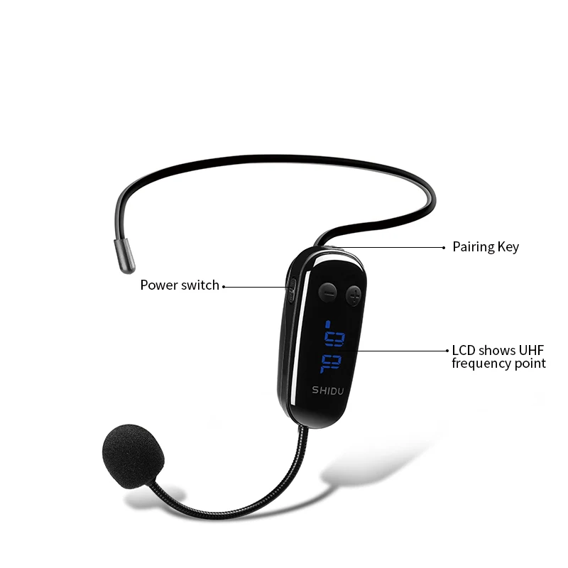 U9 UHF Wireless head microphone with mini Receiver