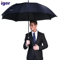

62 / 68 Inch Automatic Open Golf Umbrella Extra Large Oversize Double Canopy Vented Windproof Waterproof Stick Umbrellas