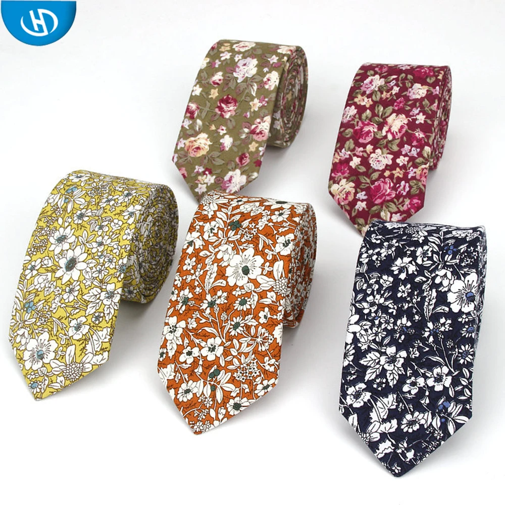 
Whosale Stylish Mens Custom Cotton Printing Flower Necktie In China 
