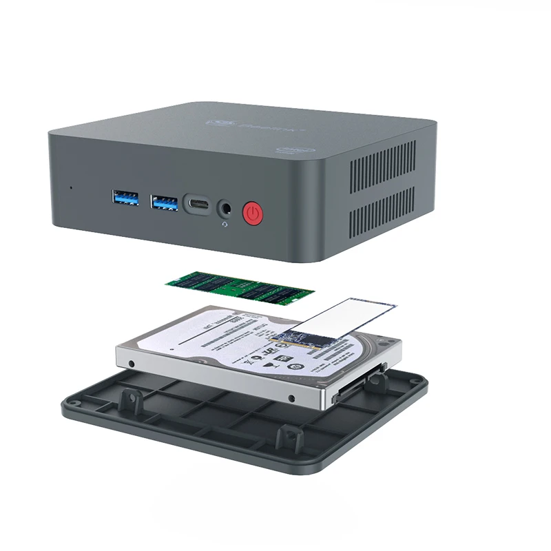 

SOYEER Total Cost Beelink U55 mini pc Intel I3 5005U 8+128 256GB for Windows 10 SATA Type C WOL function office